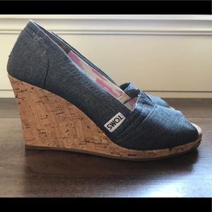 Toms chambray wedges